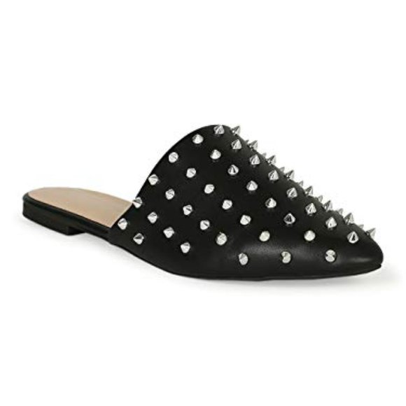Black Studded Mules Size 6 - Picture 7 of 7